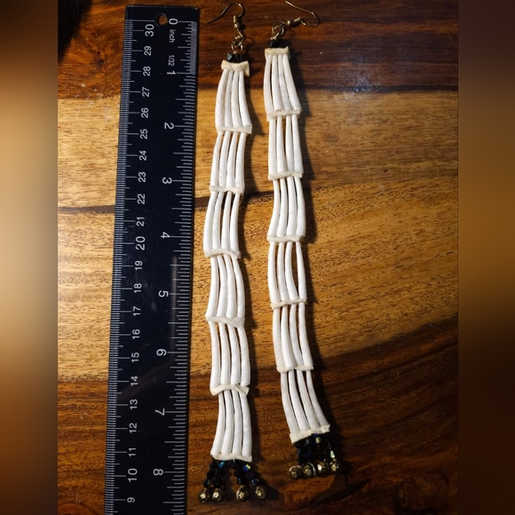 Dentillium Earrings - Picture 1 of 1